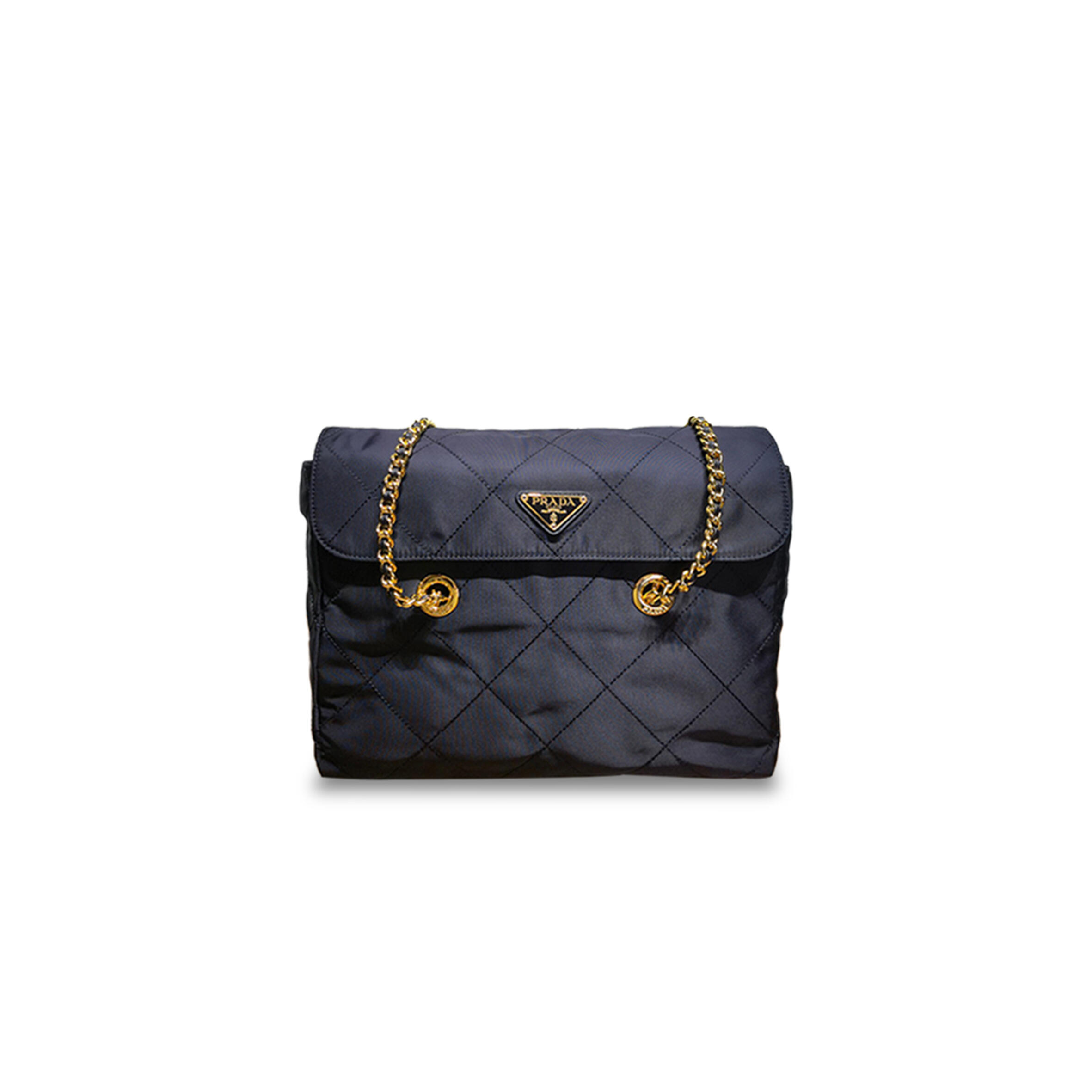 PRADA TESSUTO CHAIN NYLON BAG 1BD630 (30*26*6cm)